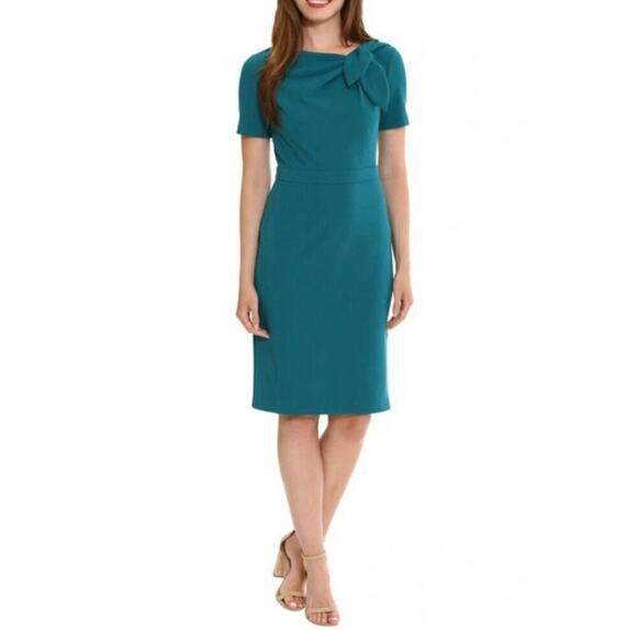 London Times Dresses & Skirts - London Times Tie Detail Short Sleeve Dress Size 6 NWT